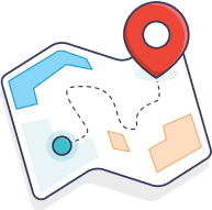 Lottery map icon